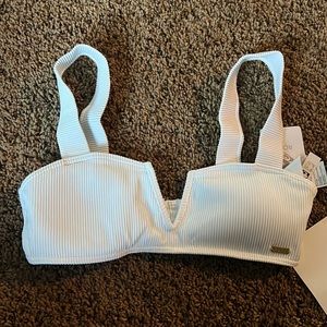 White roxy swim top